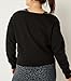 Victoria's Secret Women's PINK Logo Raw Neck Crew Sweatshirt, Black, (XS)