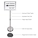 Adjustable Steel Poster Stand, Poster Size 8.5 X 11 Inches, Color Silver