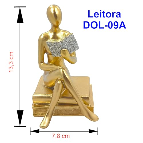 Leitor Estatueta Decorativa Leitura Abstrata Homem que Lê Decoração Ornamento Elegante Estátua Pensa
