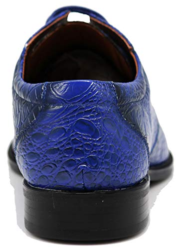Image of Gator3N Men's Alligator Crocodile Print Oxfords Fashion Lace Up Dress Shoes