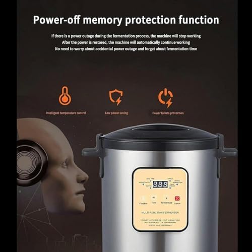 Electric Yogurt Fermenter, 12L Automatic Commercial Fermentation Machine, Yogurt Maker, Time and Temperature Control, for Garlic, Natto, Pickle, Sweet Rice Wine
