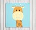 Cute Little Animals Nursery Wall Decor, Baby Room Canvas Art (11" W x 11" H, Giraffe)