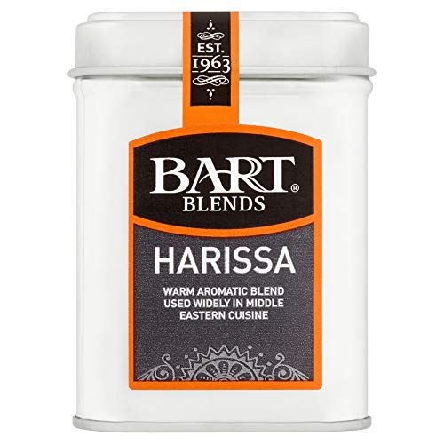 Bart Harissa Mezcla de lata | Una mezcla de condimento seco caliente y picante de estilo norafricano, lata de 50 g, 0,05 kg