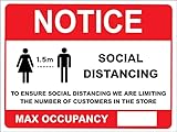 Notice Social Distancing Max...