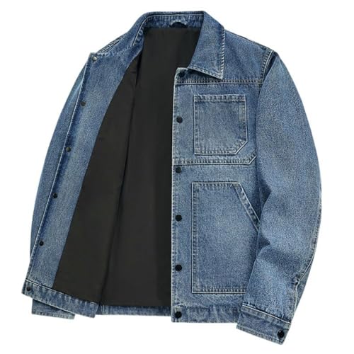 Veste de travail lavée en denim fin pour homme vêtement casual léger de mi-saison
