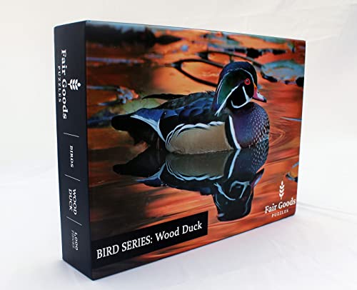 Fair Goods 1000 Piece Jigsaw Puzzle For Adults, Duck At Sunset On Lake, Wildlife Bird Photograph, Difficult (Duck) #TOP5
