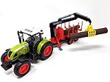 Prime Versand aus Deutschland Spielzeug Traktor mit Anhänger und Licht & Sound Modul