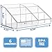 STORi Clear Plastic Vanity Makeup Organizer | 6-Compartment Holder for Brushes, Eyeshadow Palettes, & Beauty Supplies | Curved Front Design | Made in USA
