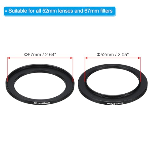 PATIKIL 52mm-67mm Metal Step Up Ring with Cleaning Cloth - Image 2