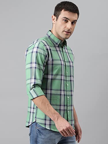 Image of Dennis Lingo Men's Checkered Slim Fit Cotton Casual Shirt