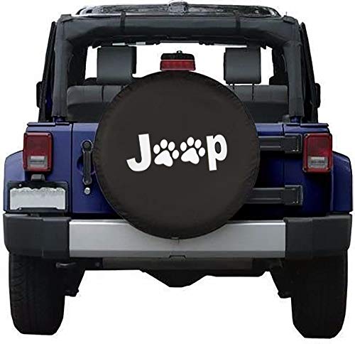 HAOFANG Tire Covers,(R14) PVC Leather Waterproof Dust-Proof Universal Spare Wheel Tire Cover Fit for Jeep,Trailer, RV, SUV and Many Vehicle 13” 14\" 15\" DIY (R14 for Diameter 24\"-26\", Black) - Thumbnail 5
