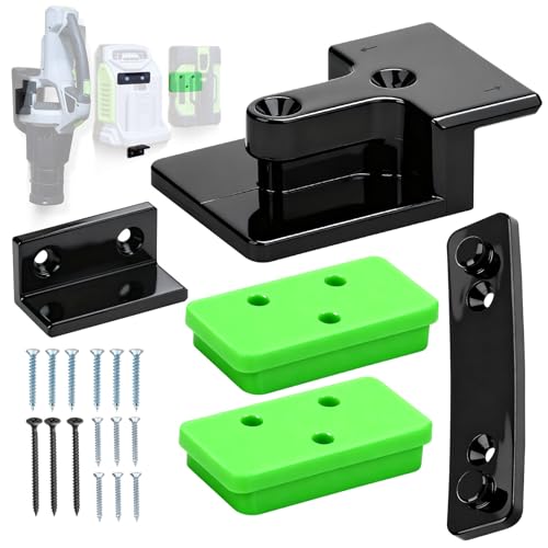 ZHONGXIA Charger Holders & Battery Holders & Leaf Blower Wall Mount Kit Compatible With EGO 615 530 650 CFM and LB5300 Leaf Blower Battery Holders For 54V Batteries