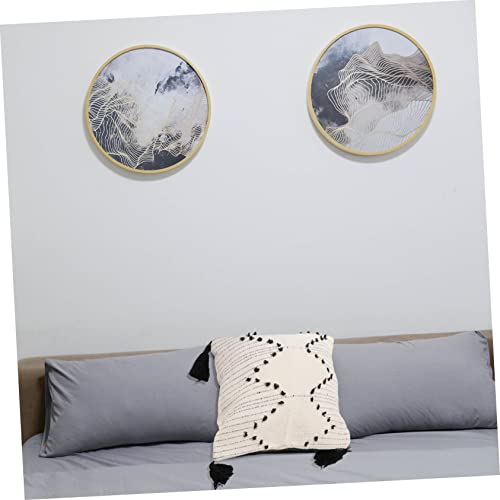 Housse de coussin coton marocain à pompons déco géométrique bohème chic pour lit et fauteuil