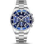 BIDEN Herren Analog Quarz Uhr mit Edelstahl Armband BIDEN-0163