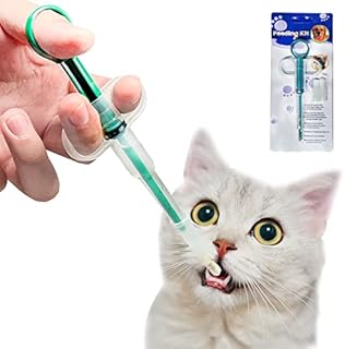 FULUWT Cat Pill Shooter, Dog Pill Gun with 2 Soft Silicone Tips, Pet Medical Dispenser for Baby Animals, Medicine Syringe for Small Animals.