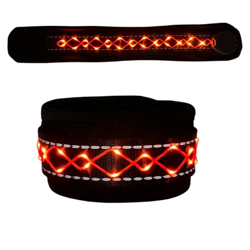 Sangles de jambe de cheval LED rechargeables USB pour équitation de nuit x4