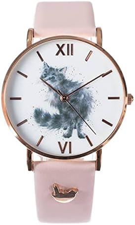 Wrendale Designs - 'Glamour Puss' Leather Watch, Cat