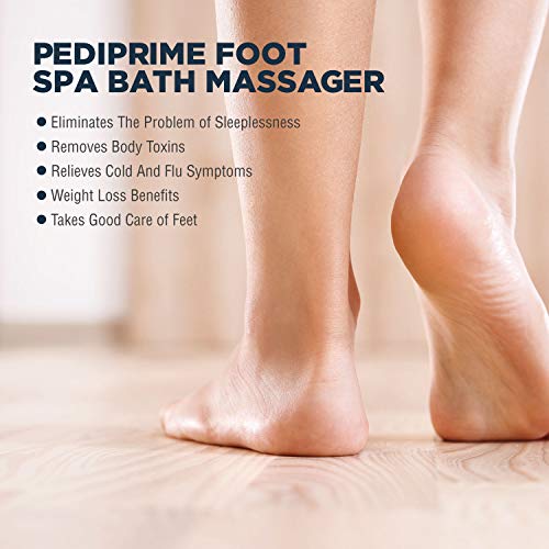 5 in 1 Foot Spa/Bath Massager with Tea Tree Oil Foot Soak with Epsom Salt - with Heat, Bubbles and Vibration, Digital Temperature Control - Mini Acupressure Massage Points - Foot Stress Relief Spa - Thumbnail 5