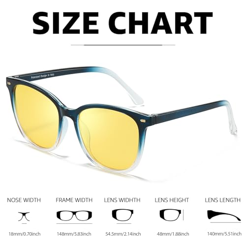 Image of Myiaur Polarized Night Vision Glasses for Women, Anti-Glare Yellow Lens