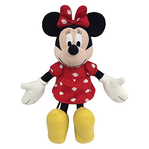 Jay Franco Disney Minnie Mouse Classics Knit Plush Stuffed Pillow Buddy Knit - Super Soft Polyester Microfiber, 21 inch (Official Disney Product)