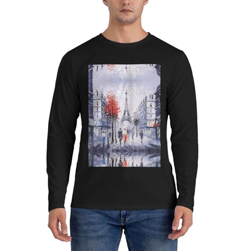 Chemise Paris Tour Eiffel pour homme en coton léger