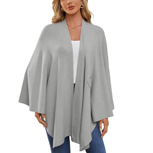 Consolidateh Sweater, Elegant Shawl Wraps Soft Open Front Poncho Sweater, Suitable for Home and Office Wear3