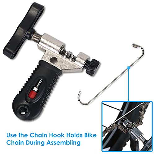 Image of WOTOW Bike Repair Tool Kits, 16 in 1 Bike Saddle Under Seat Bag Waterproof with Repair Set Chain Breaker Splitter, Hex Key, Tire Patches Lever, Portable Multi Tool Maintenance for Road Mountain Bikes