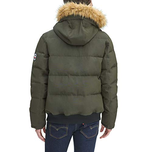 Image of Tommy Hilfiger Men's Arctic Cloth Quilted Snorkel Bomber Jacket (Standard and Big & Tall)