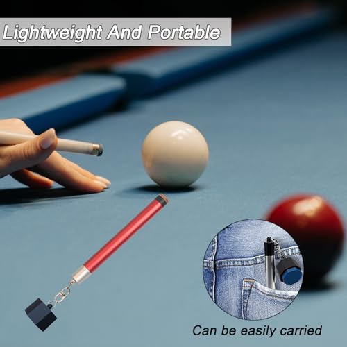 LAKE OF FIRE Octagon Pool Cue Chalk Holder – 2-in-1 Billiard Accessory with Pool Chalk Holder & Cue Tip Tool(Red) - Thumbnail 6