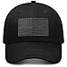 American Flag Baseball Cap - Cotton Unstructured Patriotic Hats for Men Women - Low Profile & Adjustable Fit for Daily Wear-Black