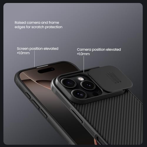 Image of Mangix for iPhone 16 Pro Case with Camera Cover,Slim Fit Thin Polycarbonate Protective Shockproof Cover with Slide Camera Cover, Upgraded Case for Phone 16 Pro 6.3inch 2024 (Blue)
