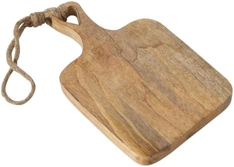 Planche à Découper En Bois De Hêtre Fackelmann 38x18 Cm Avec Poignée - Idéale Pour Cuisine Et Service Apéritif