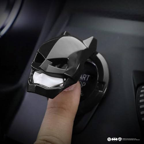 Image of Involve DC Batman Car Start Push Button Cover - Black | Universal Ignition Protective Cover | Anti-Scratch Decorative Ring | Official DC Licensed Merchandise | Batman car Accessories