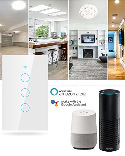 image for FOHOA Smart Light Switch, 2.4GHz WiFi Smart Switch, Tempered Glass Tou