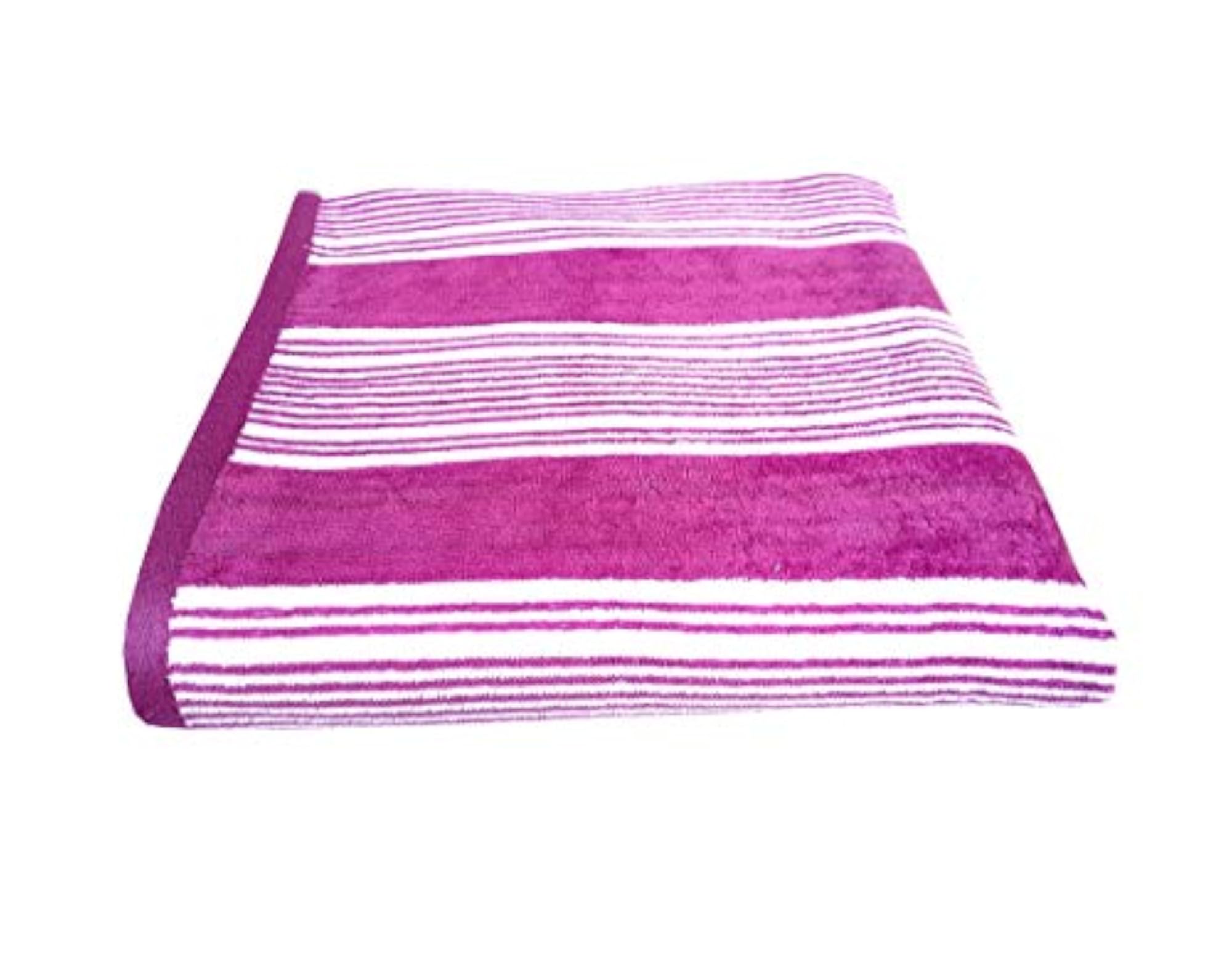 Soft Cotton Striped Bath Towel Set, Pack of 4