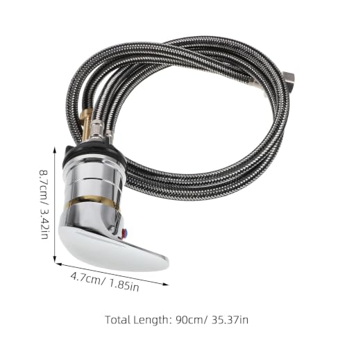 Grifo para lavabo de peluquería MAGICLULU con cuello alto y control de temperatura 3