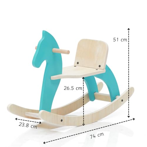 Image of Traditional Rocking Horse- Blue