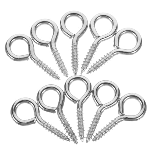 COSMEVIVI Screw Eye Set 10pcs DIY Eyelet Screws Strong Screw for Cable Fixing Craft Projects