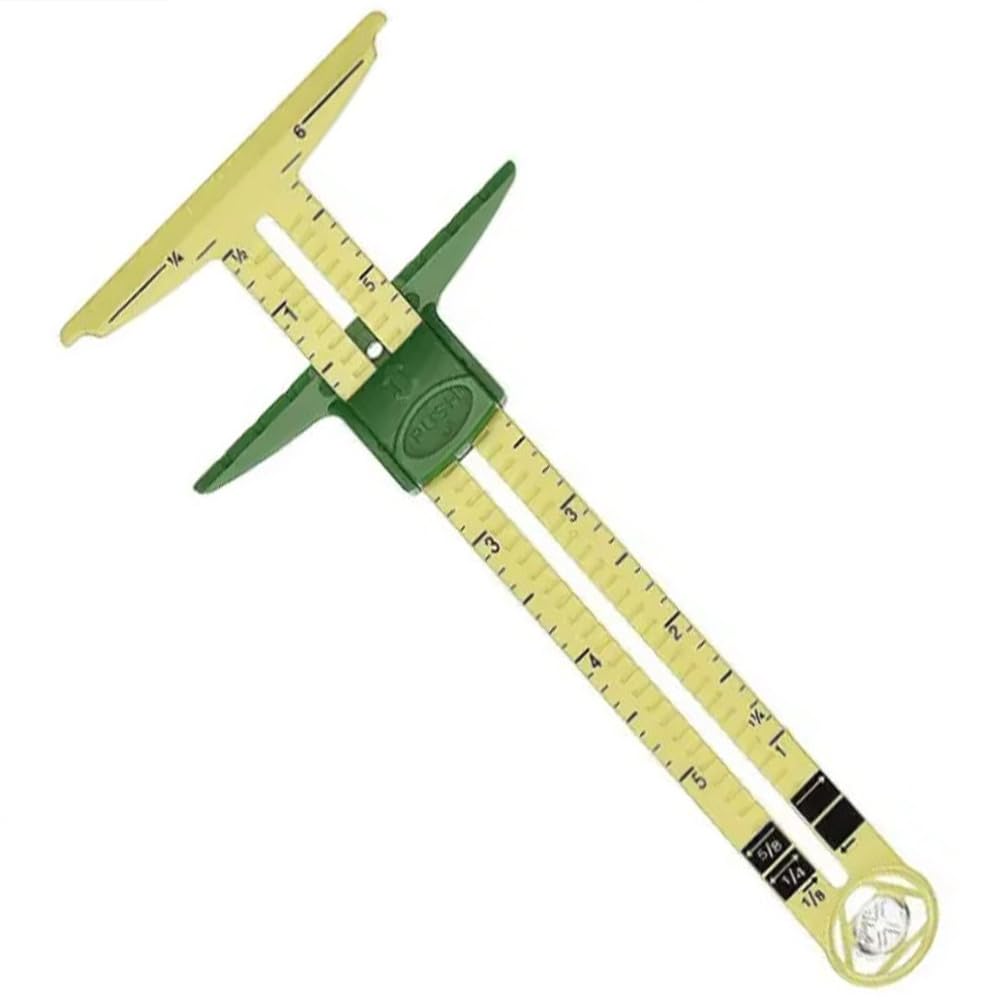 Sewing Rulers Sewing Measuring Tool Set 5 in 1 Sliding Gauge Measuring Sewing Tool Measuring Ruler Triangles Gauge Handy Hem Gauge Seam Allowance Buttonhole Spacer and Circle Compass