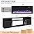 TAVATA 70" Floating TV Stand with 36" Electric Fireplace - Wall Mounted Entertainment Center with LED Lights & Storage Cabinet, Modern Media Console for Living Room, Supports TVs up to 80" (Black)