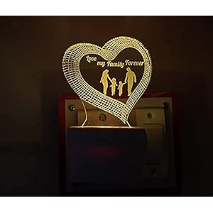ASTRECA Night lamp 3D Latest Acrylic Night Lamp with 7 Colour Changing | 3D Decorative Illusion LED Plug Night Lamp for…