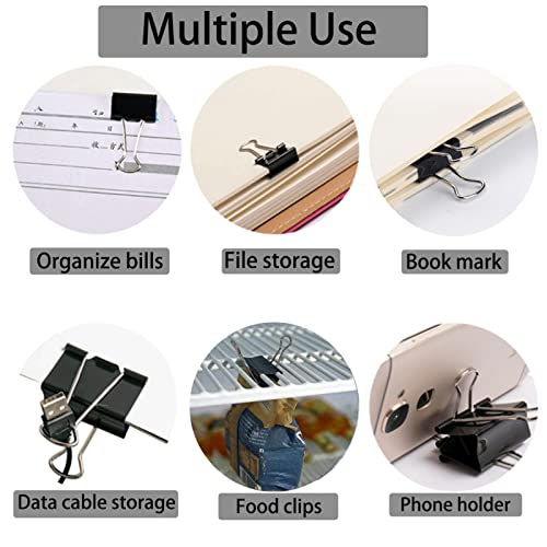 2 Inch Binder Clips(60Pcs), Large Binder Clips Heavy Duty Paper Clamps for Office and Home Supplies image 1