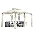 Outsunny 10' x 13' Patio Gazebo, Double Roof Outdoor Gazebo Canopy Shelter with Curtains, Solid Metal Frame for Garden, Lawn, Backyard and Deck, Cream White