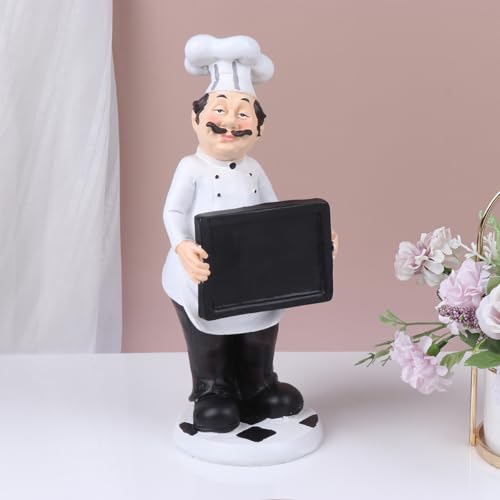 Figurine de chef européenne en résine blanche pour décoration maison et cuisine