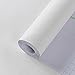 Duża samoprzylepna tapeta samoprzylepny tył winyl, 61 cm × 40 cm, przyczepna tylna plastikowa rolka, wodoodporna dodatkowa grubość naklejki na meble papier kontaktowy samoprzylepna folia winylowa do mebli drzwi (biała)