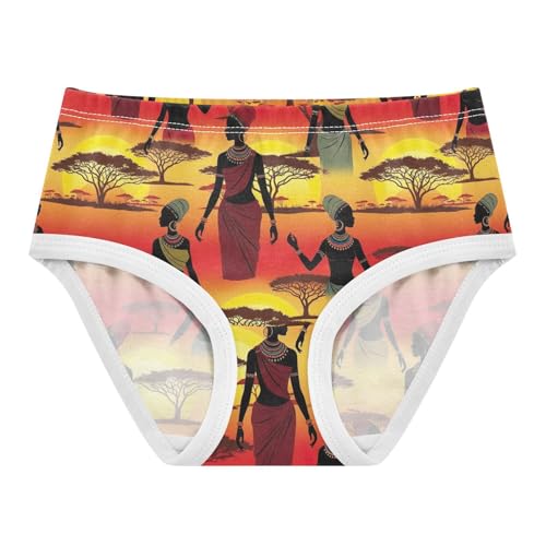Joisal African Women Art Sun Toddlers Underwear Floral 2t Cotton Little Girl Panties Fancy Underpants Briefs