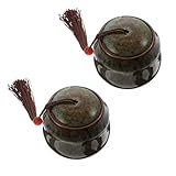 HOODANCOS 2 piezas Envases Cerámicos para Velas Unidades Tarros Aplicables para Hacer Velas Caseras Recipientes Multiusos con Tapa para Almacenamiento de Té Dulces y Decoración Bodas y