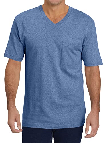 Wihion Mens Short Sleeve Pocket T-Shirts Casual Summer Cotton V Neck Tee Tops
