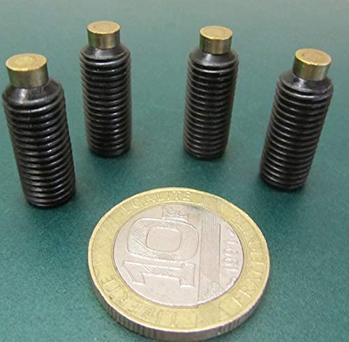 Black Oxide Steel Brass Tip Set Screw 5/16-24 x .500 (1/2) Thread Length 20 pcs