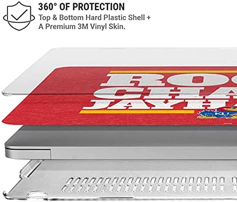 Skinit Case + Skin Compatible with MacBook Air 13in (2020) - Officially Licensed Kansas?Rock Chalk Jayhawk Design